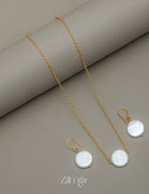 AS101228 - Simple Pearl pendant Necklace set 1-Zilmor